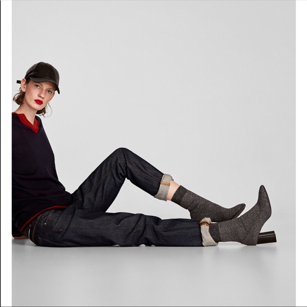 Shimming Sock like Block Heel Ankle Boots, 🎈🎈🎈